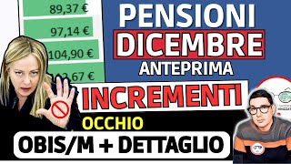 PENSIONI DICEMBRE 2023 ➡ ANTEPRIMA BONUS AUMENTI TREDICESIMA CEDOLINO ma PROBLEMA OBIS e DETTAGLIO [upl. by Ahsienyt564]