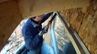 Installing Drip Cap Ramblings  64  My DIY Garage Build HD Time Lapse [upl. by Nivram]