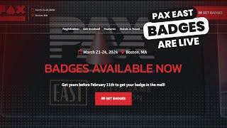 PAX East 2024 Badges are LIVE [upl. by Niletac480]