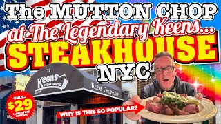 Trying the MUTTON CHOP at KEENS The most Legendary STEAKHOUSE in New York City [upl. by Voe]