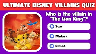 👑 Whos the Evilest of Them All Disney Villains Trivia Challenge [upl. by Abihsat]