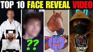 TOP 10 MOST VIEWED FACE REVEAL OF MINECRAFT YOUTUBERS 🔥FT TotalGaming093 GamerFleet Mythpat [upl. by Naahs]