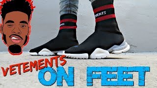 Vetements x Reebok Sock Runner on Feet and In Depth Review [upl. by Fagan]