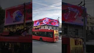 Anamorphic 3danimation on a large curved LED screen dooh advertising [upl. by Yrotciv968]