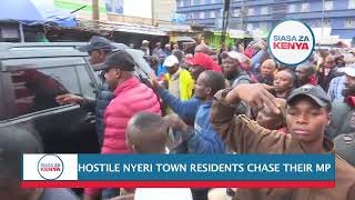 Msaliti Angry Nyeri residents chase their MP Duncan Mathenge for supporting Gachagua impeachment [upl. by Enelym]