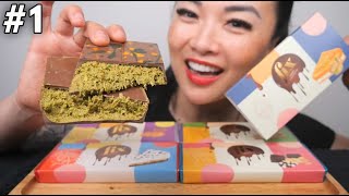 FINALLY THE VIRAL DUBAI FIX CHOCOLATE ASMR EATING SOUNDS LIGHT WHISPERS  SASASMR [upl. by Osbourne]