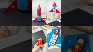 EASIEST PAPER ROCKET THAT FLIES HIGH  How to Make a Quick 4 Paper Rocket🚀✂📏 [upl. by Dorej8]