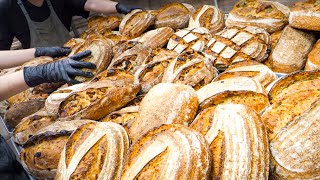 Street Food in Korea Super Healthy Rye bread with Levain Making processKorea street food서울빵맛집 [upl. by Macpherson]