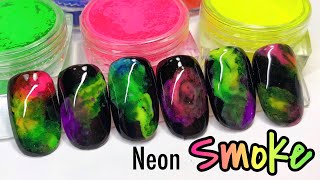 Efecto Humo Neon  Smoke Nails [upl. by Ahsiemal]