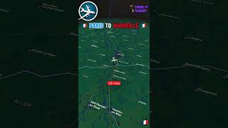 🇫🇷 Paris to Marseille Scenic Air France Journey  Flight Path Animation 🛫🌊 🇫🇷 Paris à Marseille [upl. by Niras393]