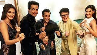 Salman Khan POSES With Kung Fu Yoga Team  Jackie Chan Sonu Sood [upl. by Akienahs]