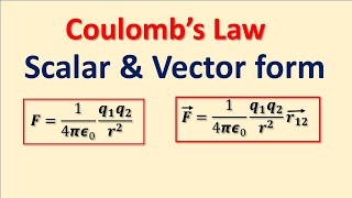 Coulombs Law in Vector form in Hindi [upl. by Ahsiya]