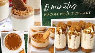 10 minute Lotus biscoff dessert  Viral Biscoff cups  Husband makes easy biscoff biscuit dessert [upl. by Pevzner]