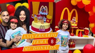 Aniversário de 8 anos do Pietro  Tema Mc Donalds [upl. by Sherill9]