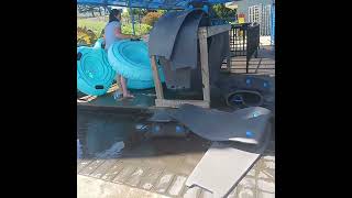 Josh going down the bomerango waterslide at bingemans Big Splash Water Park today enjoy the video 📹 [upl. by Fosque343]