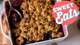 Chocolate Chip Cherry Cobbler  Food Network [upl. by Lachish214]