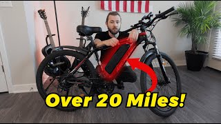 400 Amazon EBike Range Test How Far Can You Go On an Ancheer Electric Bike Battery [upl. by Eimarej14]