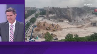 UT Austins Frank Erwin Center successfully demolished [upl. by Yebba]