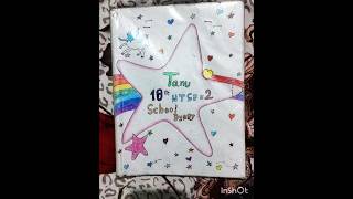 Notebook cover decoration ideas💡  Easy and beautiful 😍❤️DIY diary design shortsartisttanu🥰🥰 [upl. by Bernardina140]