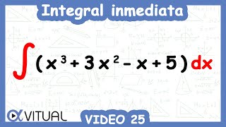 Integral inmediata ejemplo 25  Cálculo integral  Vitual [upl. by Ellezaj350]