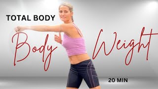 20 Min Total Body Bodyweight Exercices Cardio Workout Fat Burning Sweat [upl. by Johst287]