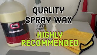 Best Spray Wax Carnauba amp Polymers Gloss Slickness Durability Car Washing Car Wax Detailing [upl. by Reid829]