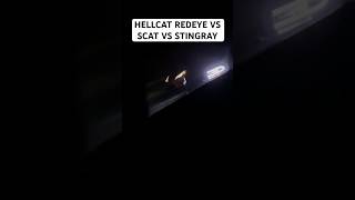 Hellcat redeye vs scatpack vs stingray race srt corvette 392 shorts [upl. by Neelav729]