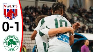 Volos vs Panathinaikos 01 All Goals and Extended Highlights [upl. by Ahsimek]