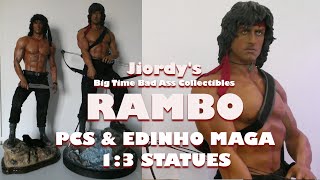 JOHN RAMBO STATUES 13 Scale Sylvester Stallone Sculptures Figures Edinho Maga PCS [upl. by Toile]