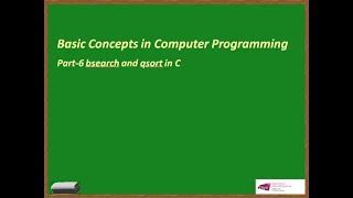 電腦編程教室 part 6  bsearch and qsort in C [upl. by Ahsyat371]
