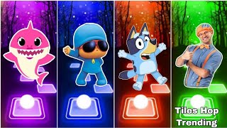 Baby Shark 🆚 Pocoyo 🆚 Blippi 🆚 Bluey Bingo  🎶 Who Is Best [upl. by Roarke]