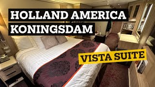 Worth the Extra Cash  Holland America Koningsdam Vista Suite Cabin Tour [upl. by Ardnod508]