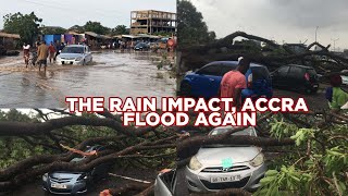 SAD CARS DESTROYED BY TODAY’S RAIN ACCRA FLOODS AGAIN [upl. by Elhsa]