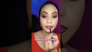 Ombre lipstick comboombrelips shortvideo  lipstick makeup [upl. by Loferski]