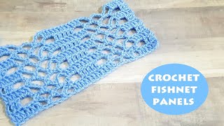 Crochet Fishnet Panels  Crochet With Samra [upl. by Pironi]