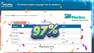 Marlins Test For Seafarer Score 97 [upl. by Cynarra]