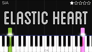 Sia  Elastic Heart feat Shia LaBeouf amp Maddie Ziegler  EASY Piano Tutorial [upl. by Gean]