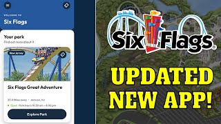 Six Flags New and Improved App  Full Overview [upl. by Ralfston]