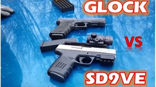 Glock 9mm vs SampW SD9VE Accuracy amp Speed Shooting ft TheGunFather [upl. by Yannodrahc379]