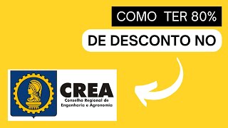 Como conseguir Desconto na anuidade do CREA [upl. by Zetta]