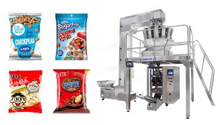 Automatic Granule Nut Cashew Pouch Weighing Vertical Packing Machine VFFS Machine [upl. by Ferde]