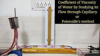 Coefficient of Viscosity of Water  Poiseuilles method  Experiment [upl. by Hessney]