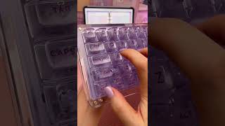 transparent purple keyboard 😍 iPad accessories  keyboard ASMR  digital planning [upl. by Meridel670]