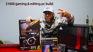 1600 GAMING amp EDITING PC BUILD  i9 9900K RTX 2060 [upl. by Eiralav]