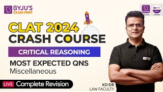 Most Expected Miscellaneous Questions  Revision Class  CLAT 2024 Crash Course [upl. by Burgwell]