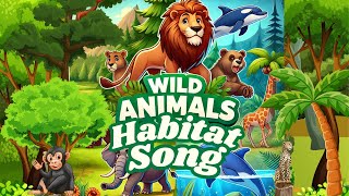 Wild Animals Habitat Song – Fun amp Educational Science Song [upl. by Esened60]