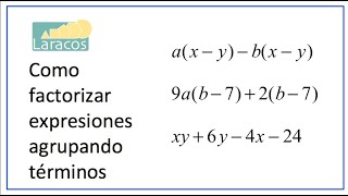 Como factorizar expresiones agrupando terminos [upl. by Ahsena]