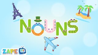 Nouns Song  Kids Song  Fun Nouns  Kids Fun Learning  Kindergarten  Zape TV [upl. by Inihor835]