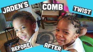 Comb Twist on Short Natural Hair  Toddler Boys or Girls [upl. by Noffets]