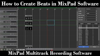 How to Create Beats Using MixPad Multitrack Recording Software beats beatmaker audiorecorder [upl. by Notecnirp]